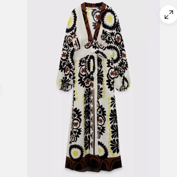 ZARA - Printed Wrap Dress - M - Picture 1 of 11